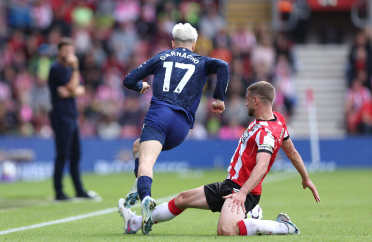 Jack Stephens tackle on Garnacho in Southampton vs Manchester United: PLAYER RATINGS