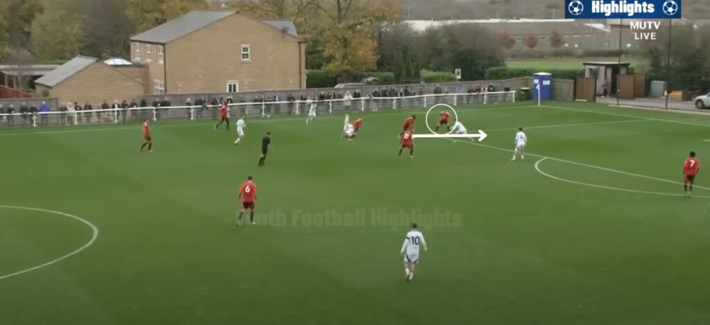 Manchester United vs Leeds United u18s 8-0 James Scanlon