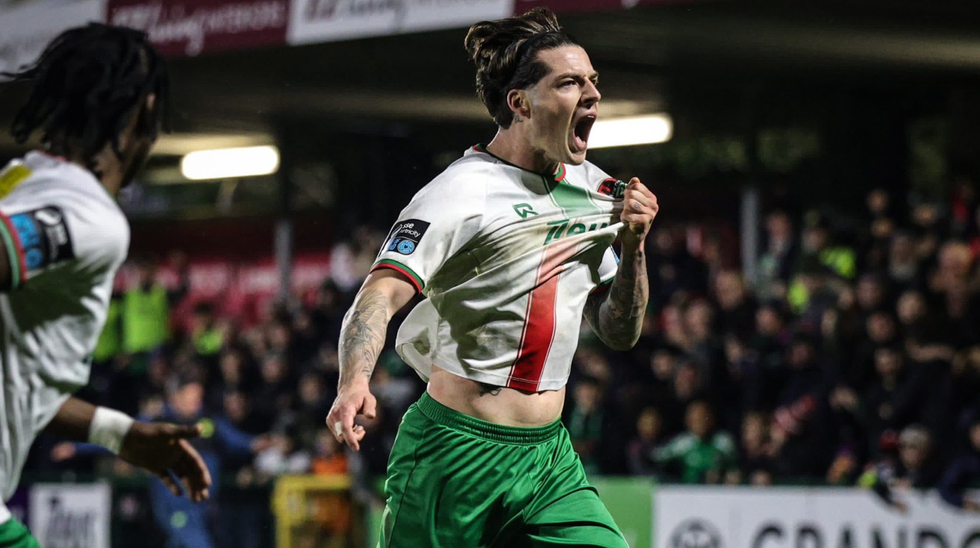 Rory Keating celebrating goal in Cork City 2-1 Bohemians match